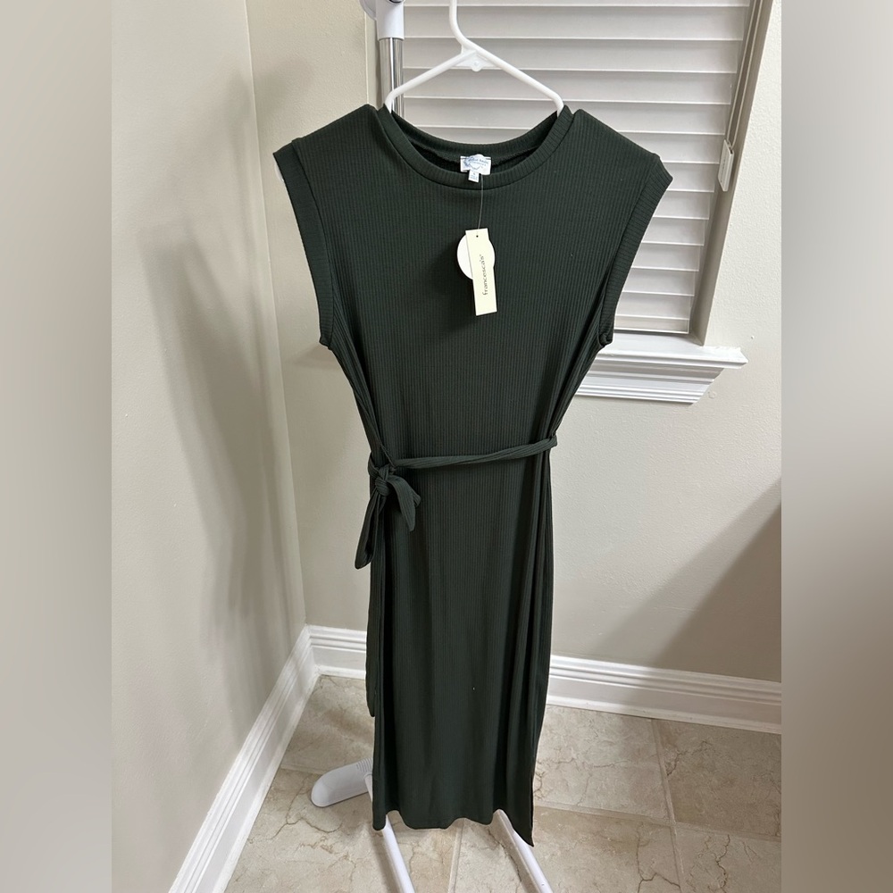 Blue Rain Forest Green Midi Dress, Francesca’s, Small